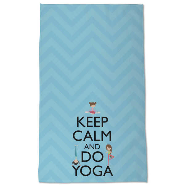 Keep Calm & Do Yoga Kitchen Towel - Poly Cotton - Full Front