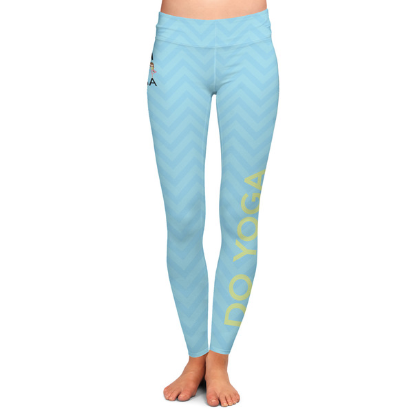 Custom Keep Calm & Do Yoga Ladies Leggings - Extra Large