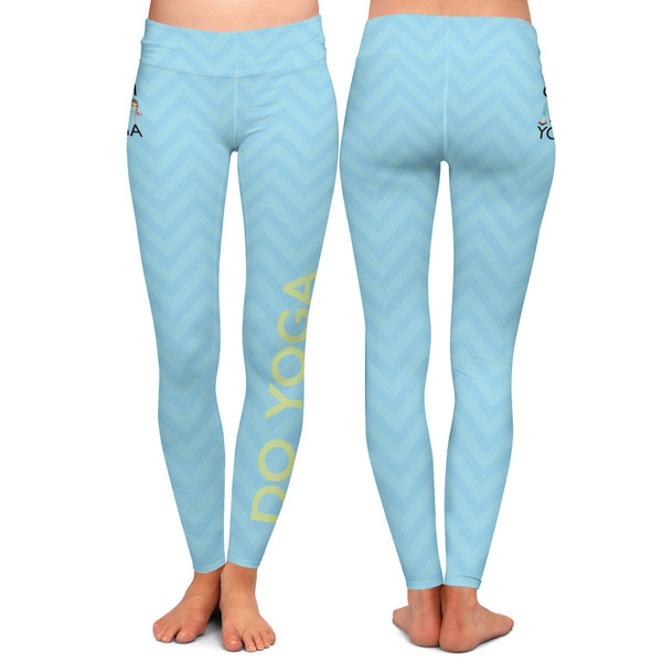 Keep Calm & Do Yoga Ladies Leggings - Front and Back