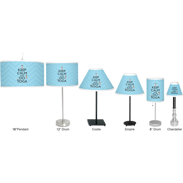 Keep Calm & Do Yoga Lamp Full View Size Comparison