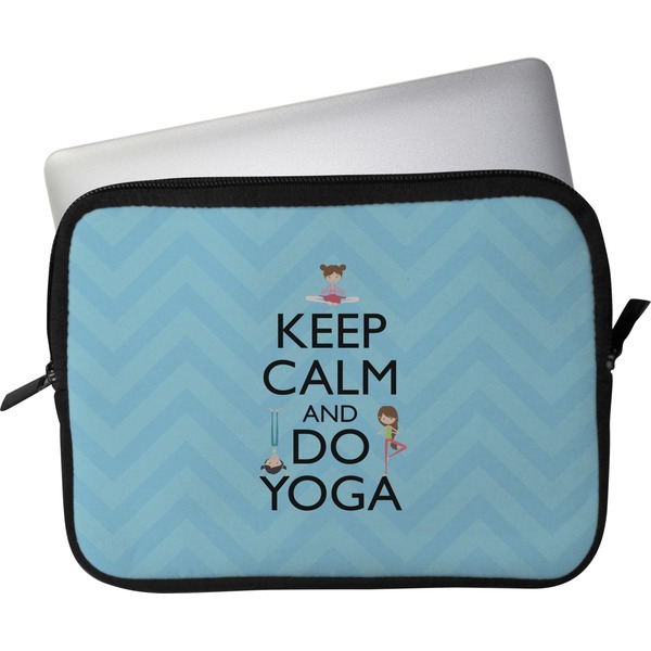 Custom Keep Calm & Do Yoga Laptop Sleeve / Case - 15"