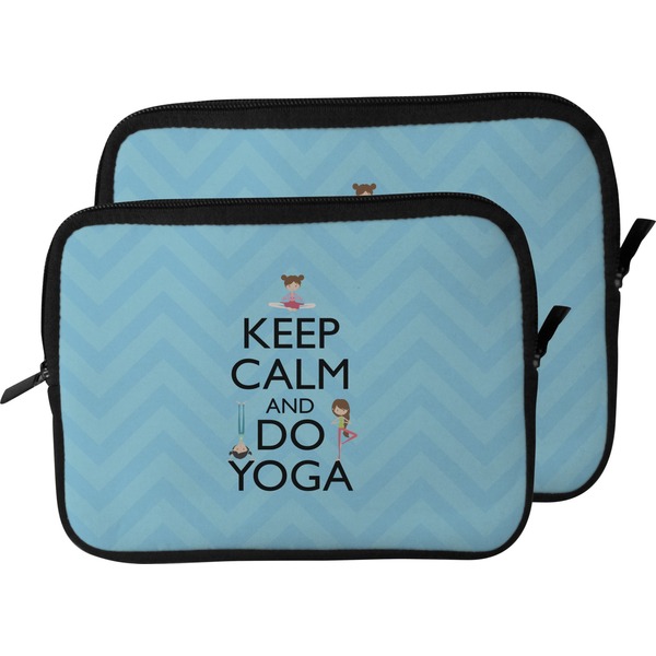 Keep Calm & Do Yoga Laptop Sleeve (Size Comparison)