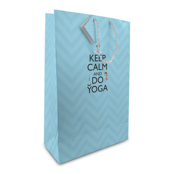 Custom Keep Calm & Do Yoga Large Gift Bag