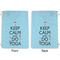 Keep Calm & Do Yoga Large Laundry Bag - Front & Back View