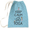 Keep Calm & Do Yoga Large Laundry Bag - Front View