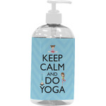 Keep Calm & Do Yoga Plastic Soap / Lotion Dispenser (16 oz - Large - White)