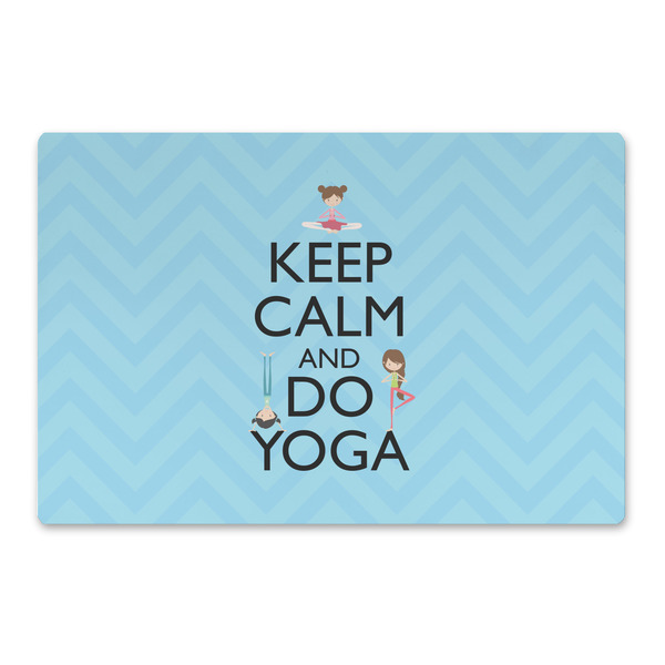 Custom Keep Calm & Do Yoga Large Rectangle Car Magnet
