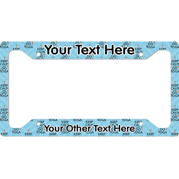 Custom Keep Calm & Do Yoga License Plate Frame