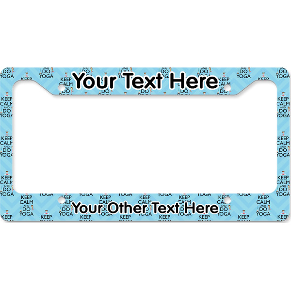 Custom Keep Calm & Do Yoga License Plate Frame - Style B
