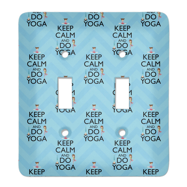 Custom Keep Calm & Do Yoga Light Switch Cover (2 Toggle Plate)