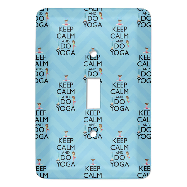 Custom Keep Calm & Do Yoga Light Switch Cover (Single Toggle)