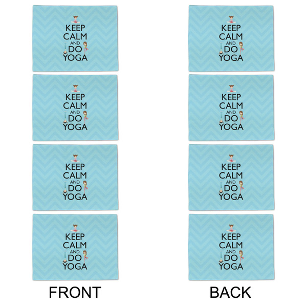 Keep Calm & Do Yoga Linen Placemat - APPROVAL Set of 4 (double sided)