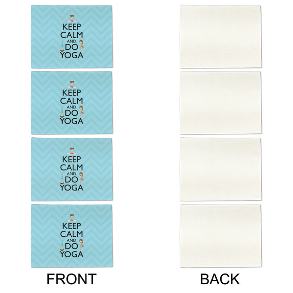 Keep Calm & Do Yoga Linen Placemat - APPROVAL Set of 4 (single sided)