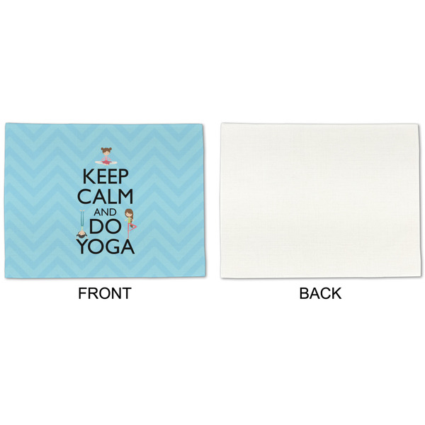 Keep Calm & Do Yoga Linen Placemat - APPROVAL Single (single sided)