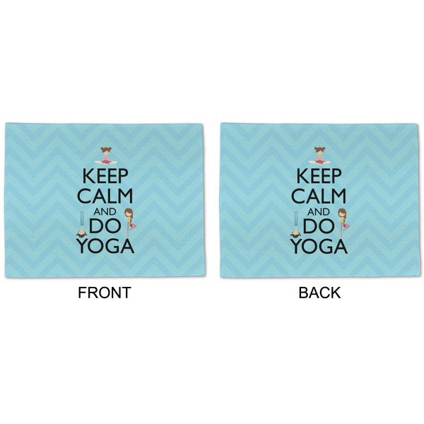 Keep Calm & Do Yoga Linen Placemat - APPROVAL (double sided)
