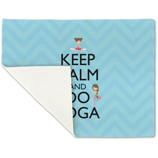 Keep Calm & Do Yoga Linen Placemat - Folded Corner (single side)