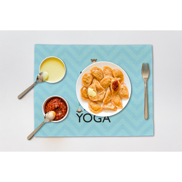 Keep Calm & Do Yoga Linen Placemat - Lifestyle (single)