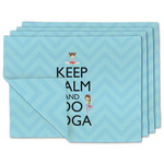 Keep Calm & Do Yoga Double-Sided Linen Placemat - Set of 4