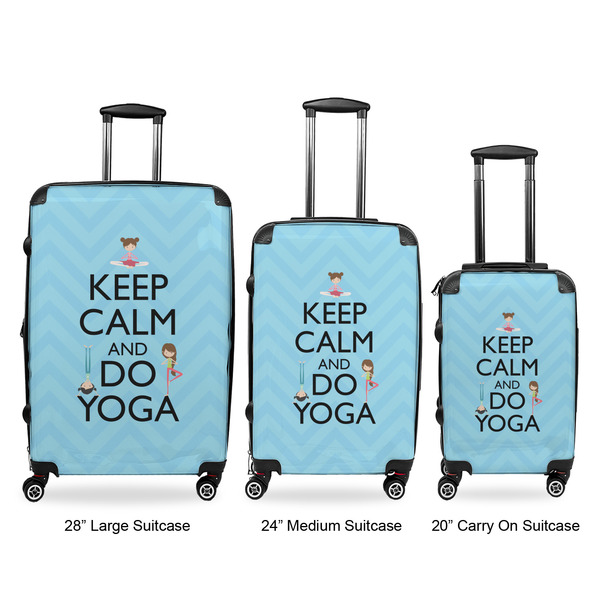 Keep Calm & Do Yoga Luggage Bags all sizes - With Handle