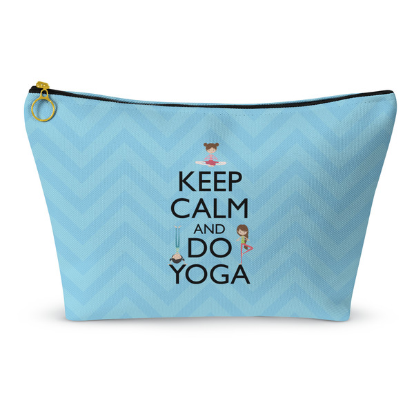 Custom Keep Calm & Do Yoga Makeup Bag - Large - 12.5"x7"