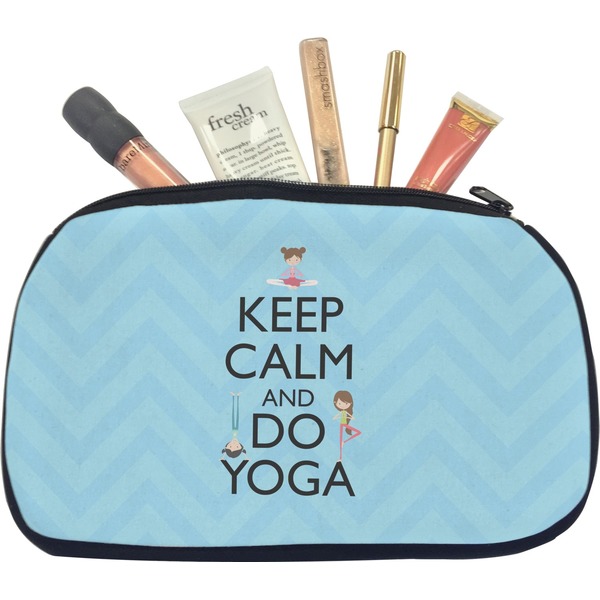 Custom Keep Calm & Do Yoga Makeup / Cosmetic Bag - Medium