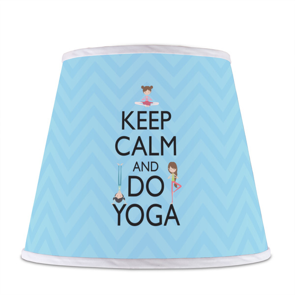 Keep Calm & Do Yoga Poly Film Empire Lampshade - Front View
