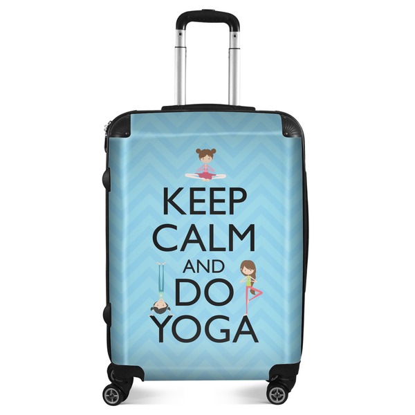 Custom Keep Calm & Do Yoga Suitcase - 24" Medium - Checked