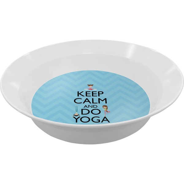 Custom Keep Calm & Do Yoga Melamine Bowl