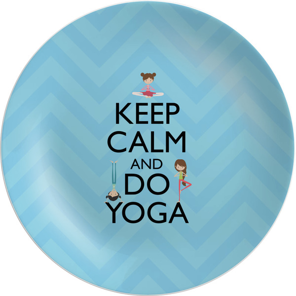 Custom Keep Calm & Do Yoga Melamine Plate