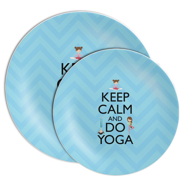 Keep Calm & Do Yoga Melamine Plates - PARENT/MAIN