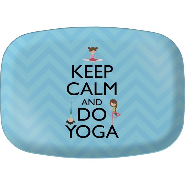 Custom Keep Calm & Do Yoga Melamine Platter