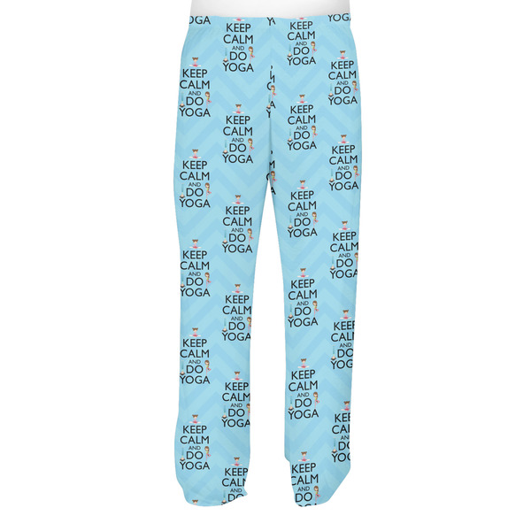 Keep Calm & Do Yoga Men's Pjs Back - on model