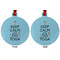 Keep Calm & Do Yoga Metal Ball Ornament - Front and Back