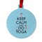Keep Calm & Do Yoga Metal Ball Ornament - Front