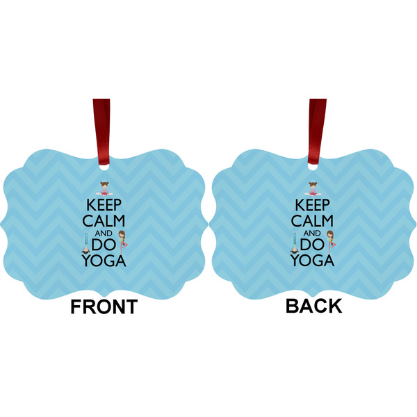 Keep Calm & Do Yoga Metal Benilux Ornament - Front and Back (APPROVAL)