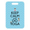 Keep Calm & Do Yoga Metal Luggage Tag - Front Without Strap