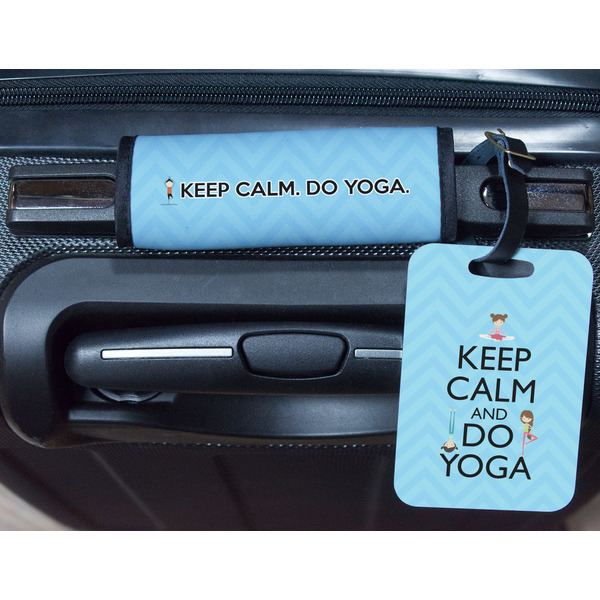 Keep Calm & Do Yoga Metal Luggage Tag & Handle Wrap - In Context