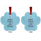 Keep Calm & Do Yoga Metal Paw Ornament - Front and Back