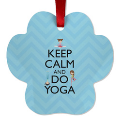 Keep Calm & Do Yoga Metal Paw Ornament - Double Sided