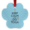 Keep Calm & Do Yoga Metal Paw Ornament - Front