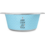 Keep Calm & Do Yoga Stainless Steel Dog Bowl