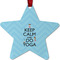 Keep Calm & Do Yoga Metal Star Ornament - Double Sided