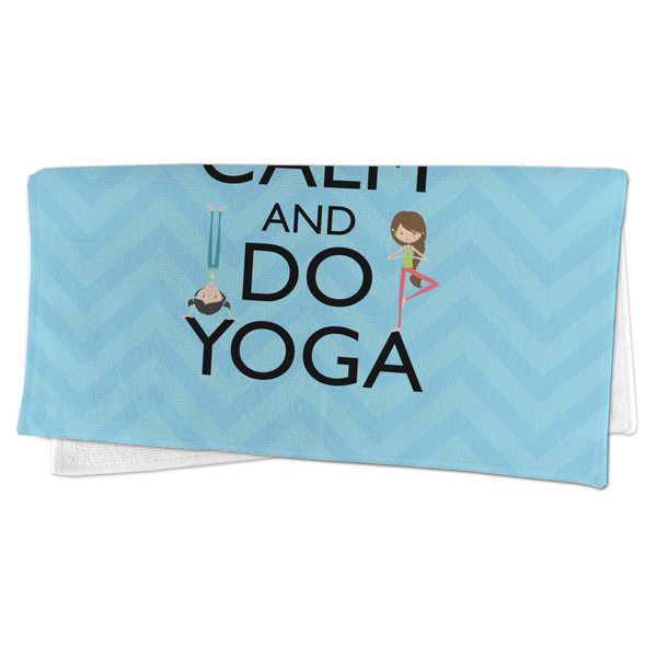 Keep Calm & Do Yoga Microfiber Dish Rag - FOLDED (half)