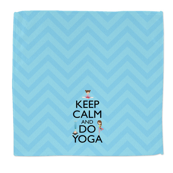 Custom Keep Calm & Do Yoga Microfiber Dish Rag
