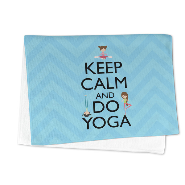 Keep Calm & Do Yoga Microfiber Dish Towel - FOLDED HALF