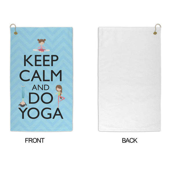 Keep Calm & Do Yoga Microfiber Golf Towels - APPROVAL
