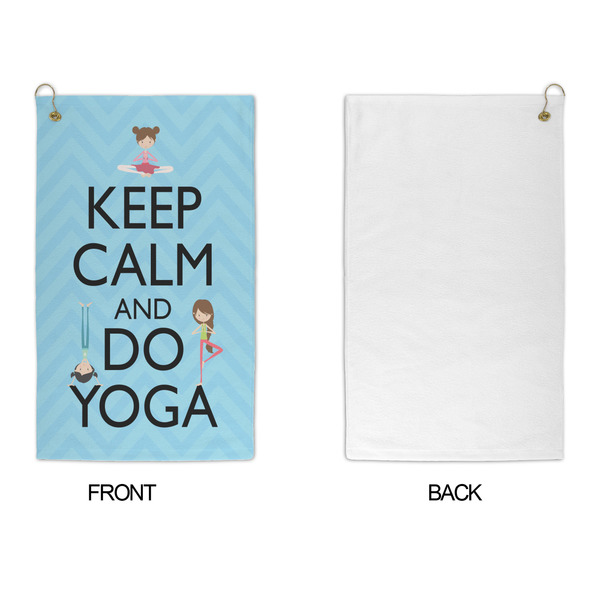 Keep Calm & Do Yoga Microfiber Golf Towels - APPROVAL