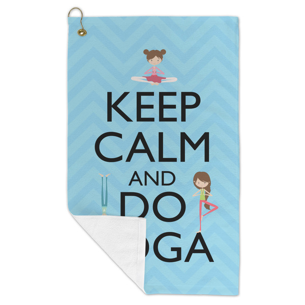 Keep Calm & Do Yoga Microfiber Golf Towels - FOLD