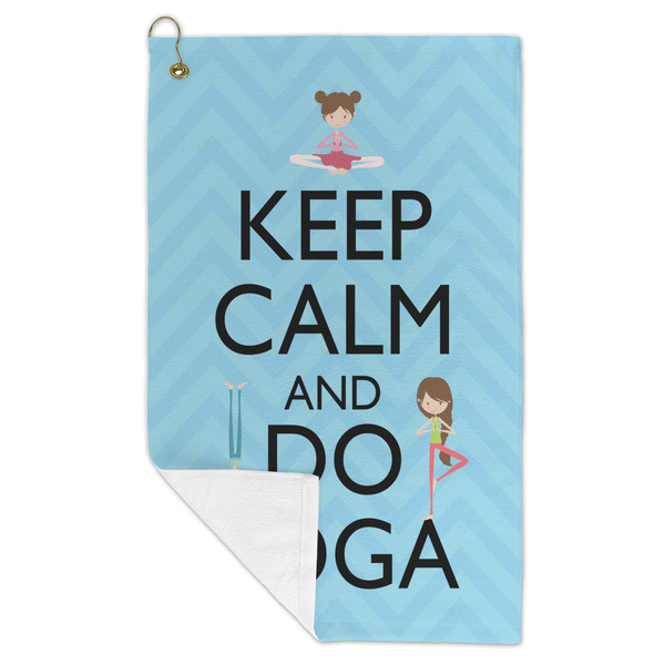 Keep Calm & Do Yoga Microfiber Golf Towels - FOLD