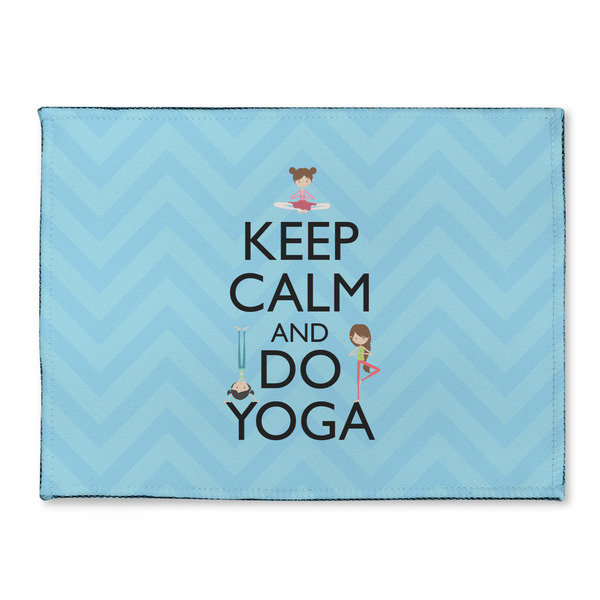 Custom Keep Calm & Do Yoga Microfiber Screen Cleaner